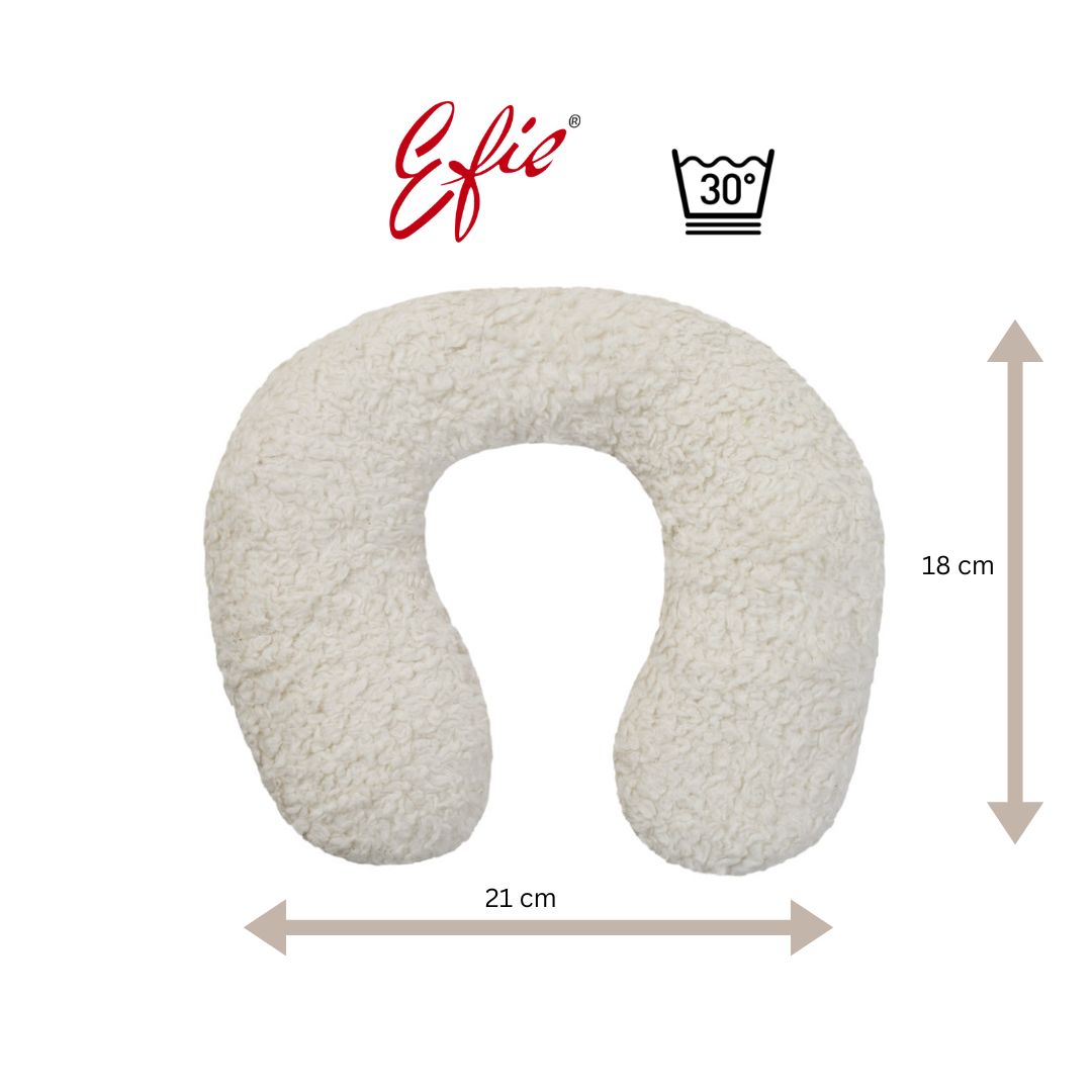 Efie Nackenhörnchen / Nackenstütze, Alter O+, weiß, kontrolliert biologischer Anbau (organic), Made in Germany