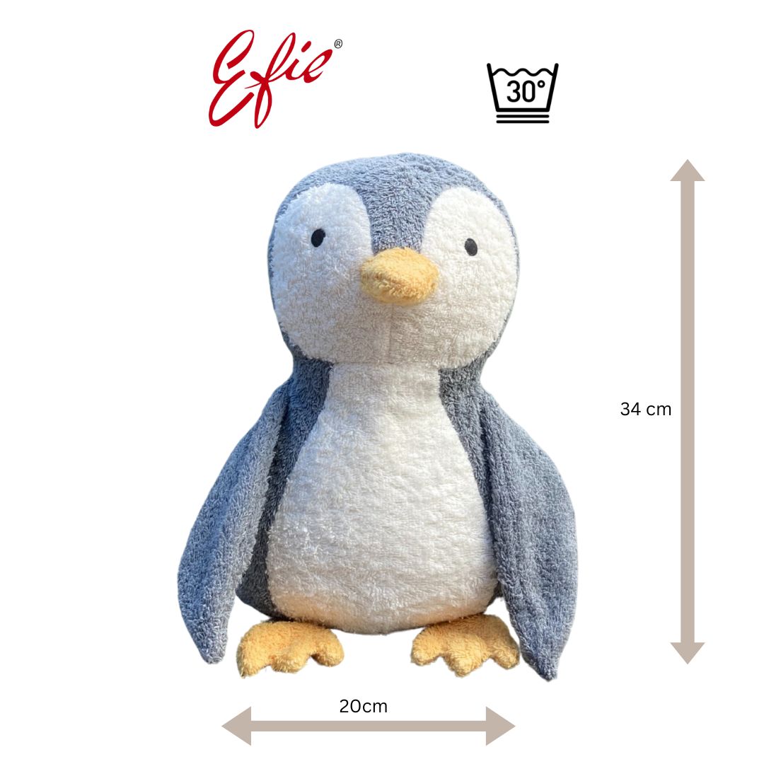 Efie Kuscheltier Pinguin groß, kontrolliert biologischer Anbau (organic), Made in Germany