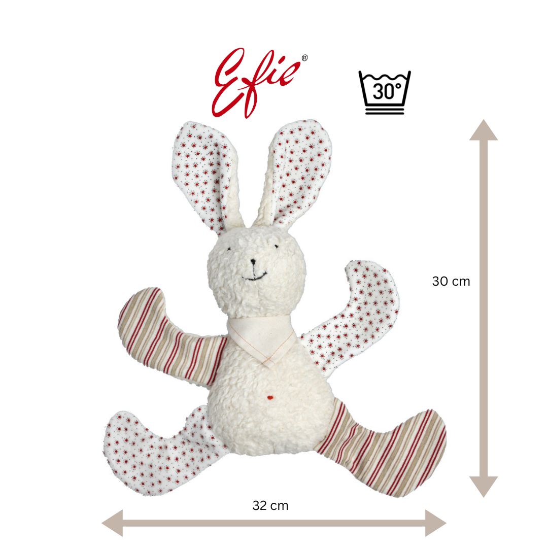 Efie Spiel & Kuscheltier Hase, kontrolliert biologischer Anbau (organic), Made in Germany
