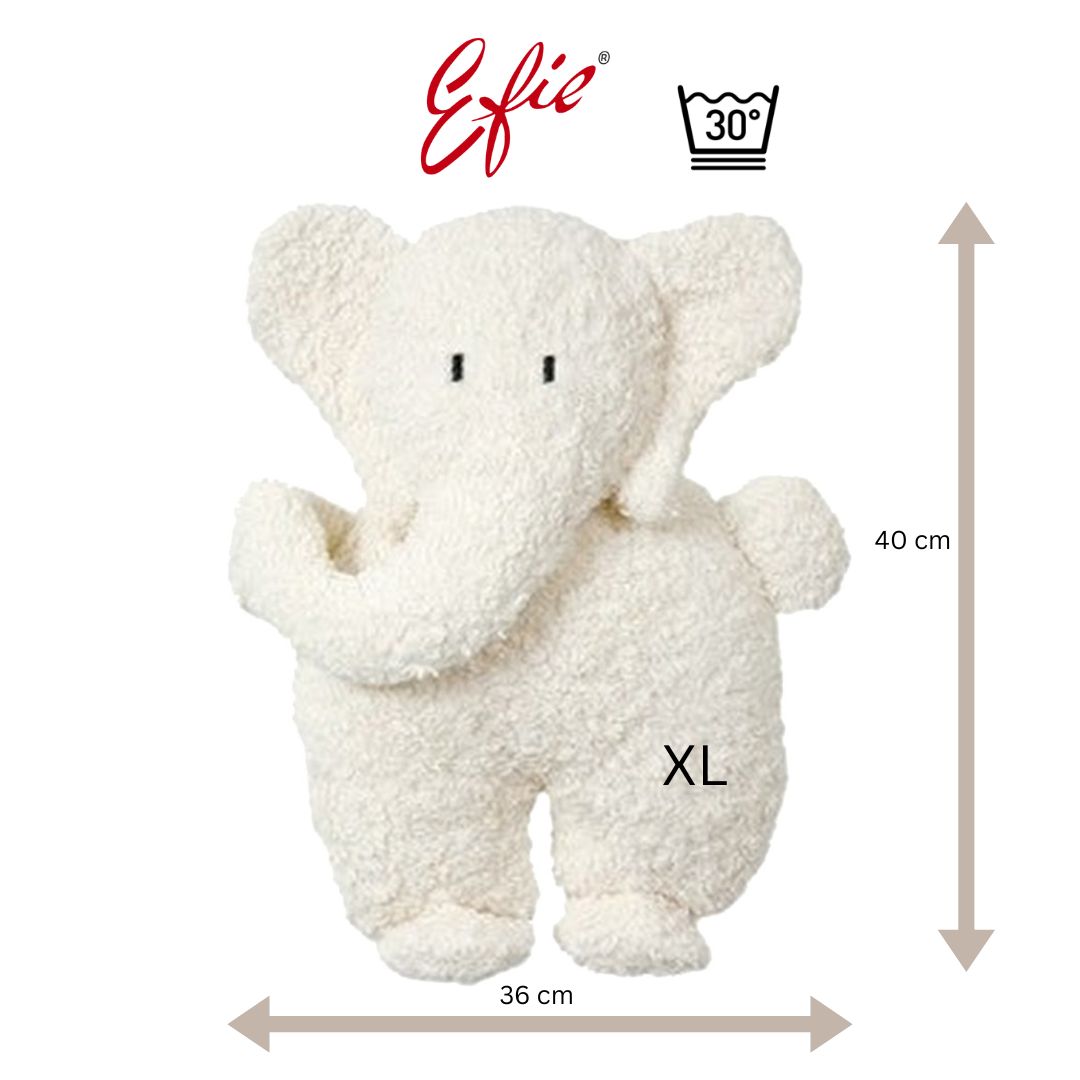 Efie Kuscheltier/Kissen Elefant L, kontrolliert biologischer Anbau (organic), Made in Germany