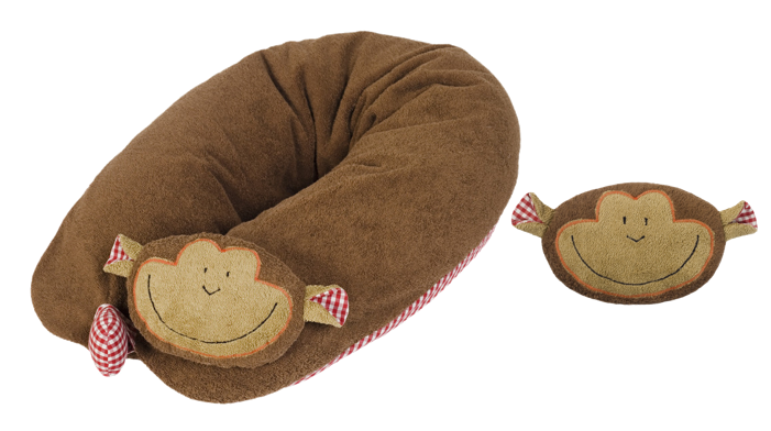 Efie Set Stillkissen Affe, Inlett gefüllt mit Dinkelspelzen + Wärmekissen Affe, kontrolliert biologischer Anbau (organic), Made in Germany Efie Set Stillkissen Affe, Inlett gefüllt mit Dinkelspelzen + Wärmekissen Affe, kontrolliert biologischer Anbau (organic), Made in Germany