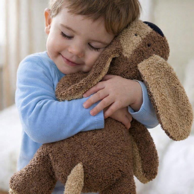 Efie Spiel & Kuscheltier Hund braun, kontrolliert biologischer Anbau (organic), Made in Germany