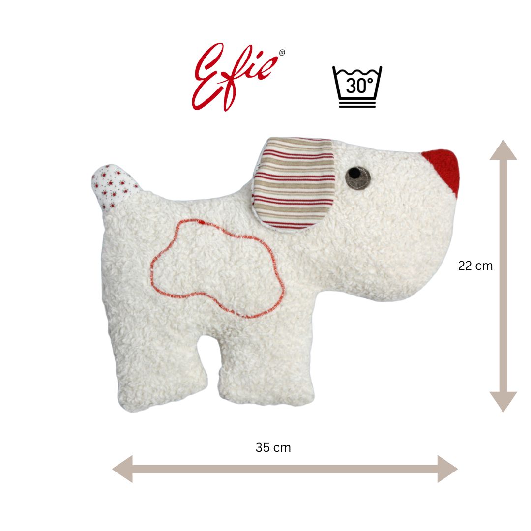 Efie Spiel & Kuschelkissen Hund mittel, kontrolliert biologischer Anbau (organic), Made in Germany