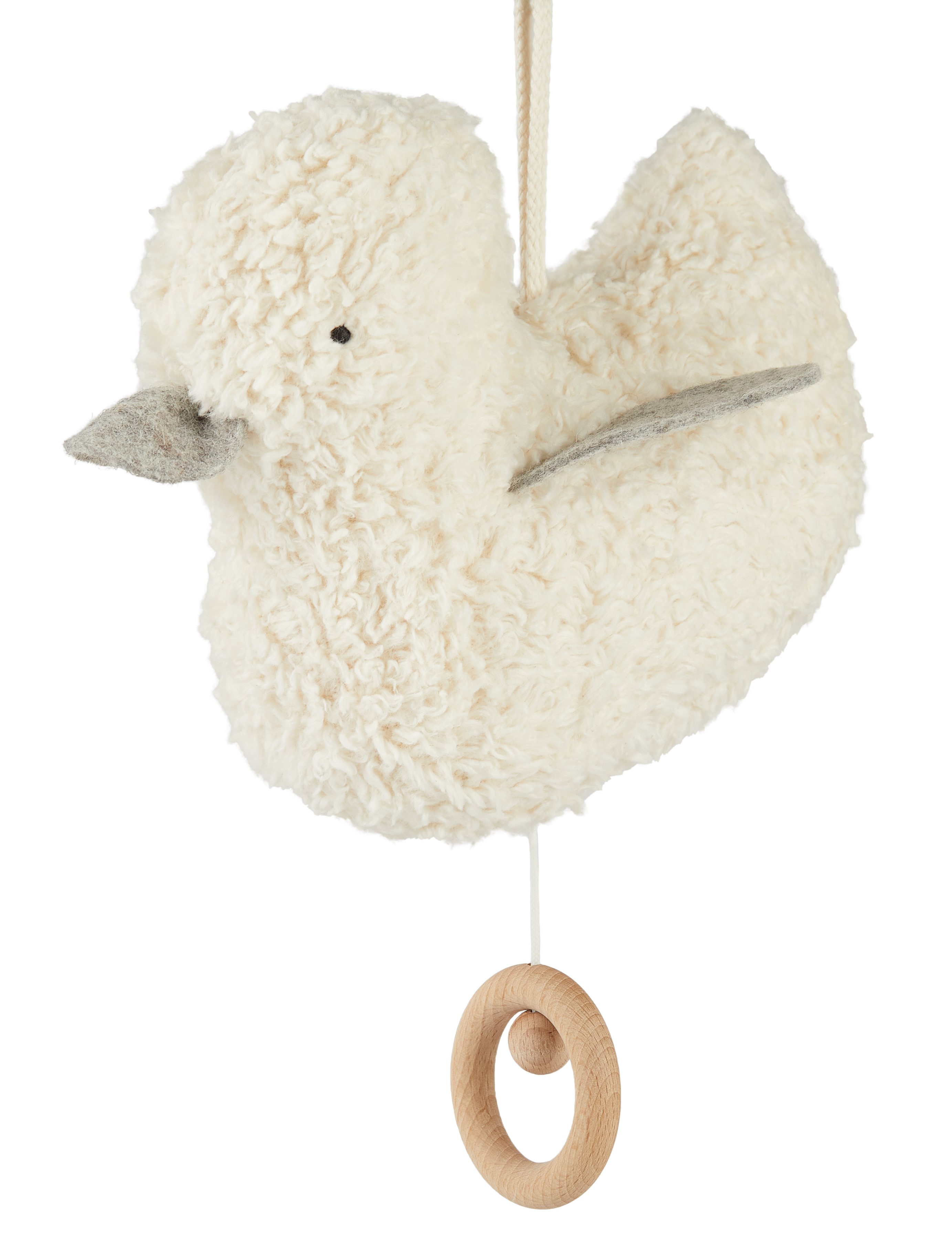 Efie Spieluhr Entchen grau, kontrolliert biologischer Anbau (organic), Made in Germany