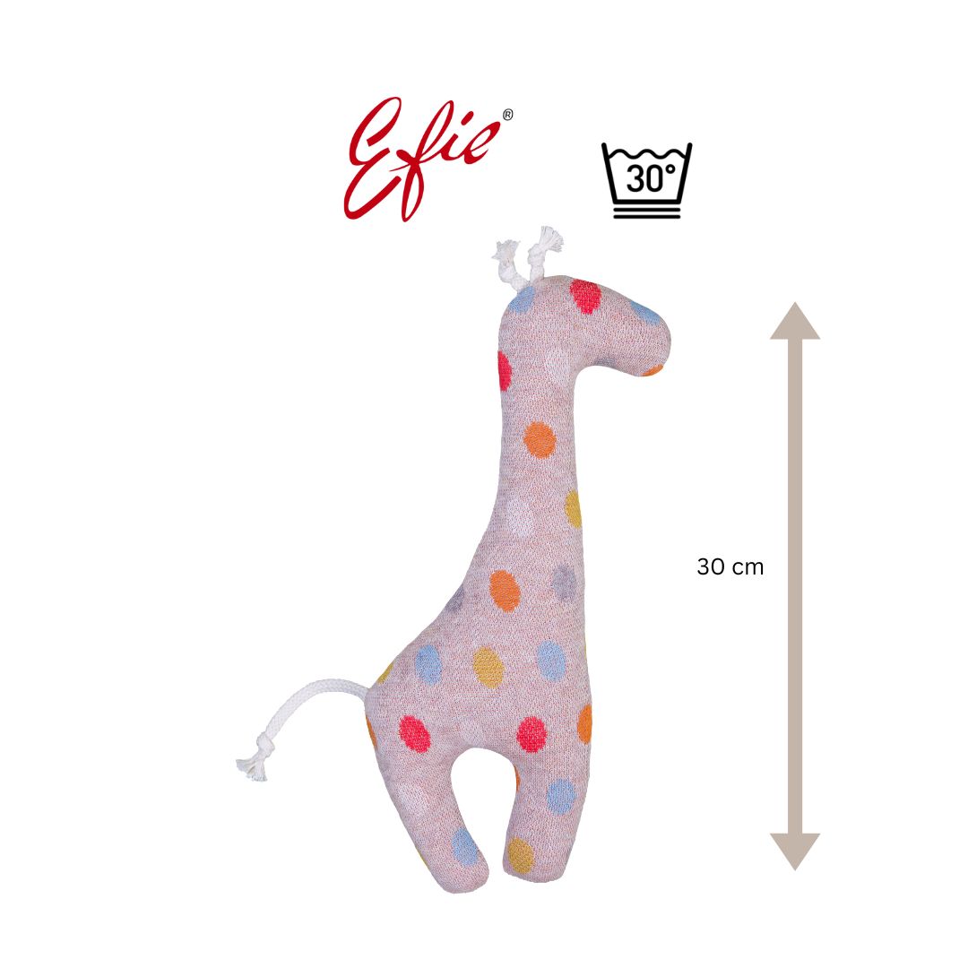 Efie Rassel Giraffe, Pünktchen, kontrolliert biologischer Anbau (organic), Made in Germany