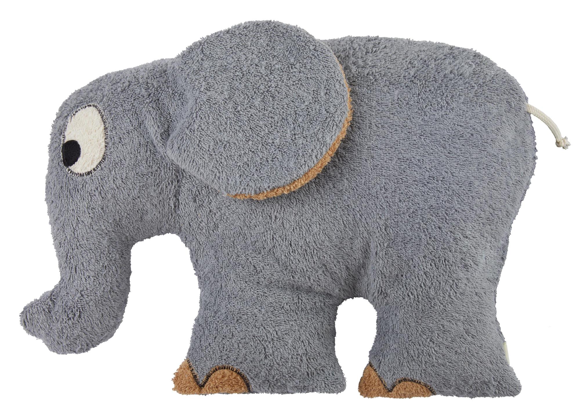 Efie XL Elefant, Spieltier und Kuschelkissen, kontrolliert biologischer Anbau (organic), Made in Germany