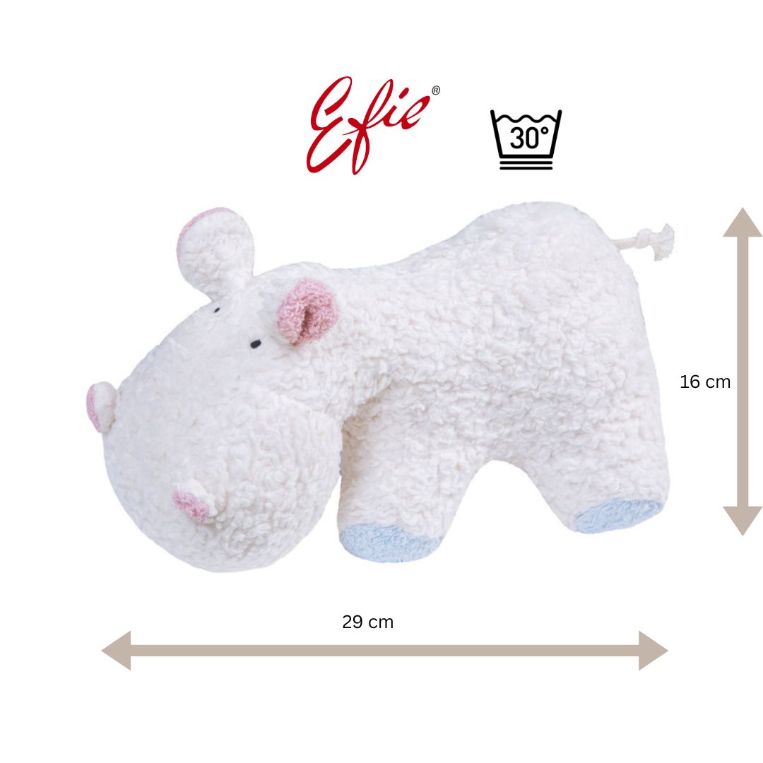 Efie Nilpferd rosa/blau, kontrolliert biologischer Anbau (organic), Made in Germany