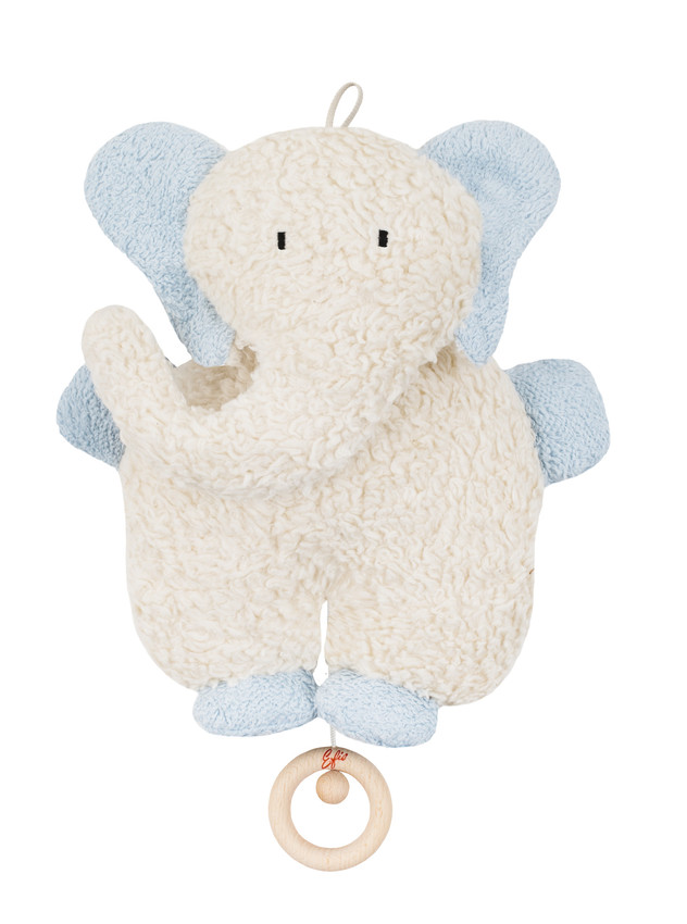 Efie Spieluhr Elefant hellblau, kontrolliert biologischer Anbau (organic), Made in Germany Efie Spieluhr Elefant hellblau, kontrolliert biologischer Anbau (organic), Made in Germany