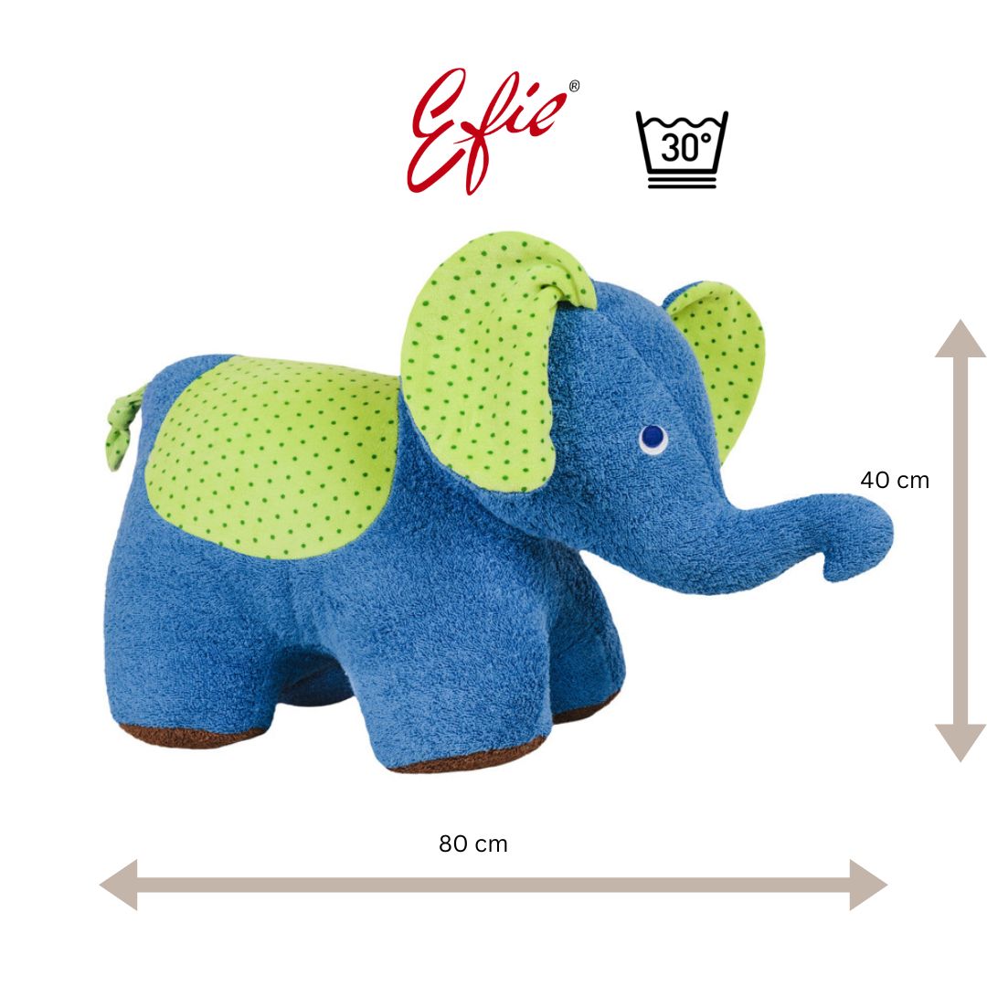 Efie Sitz & Spiel Elefant XXL, kontrolliert biologischer Anbau (organic), Made in Germany