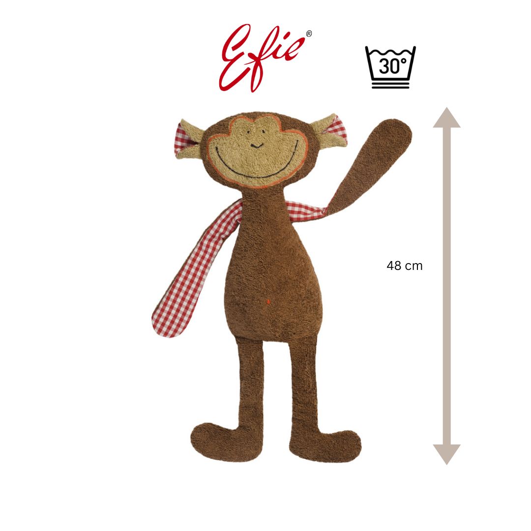 Efie Spiel,-Schlenker & Kuscheltier Affe,  kontrolliert biologischer Anbau (organic), Made in Germany