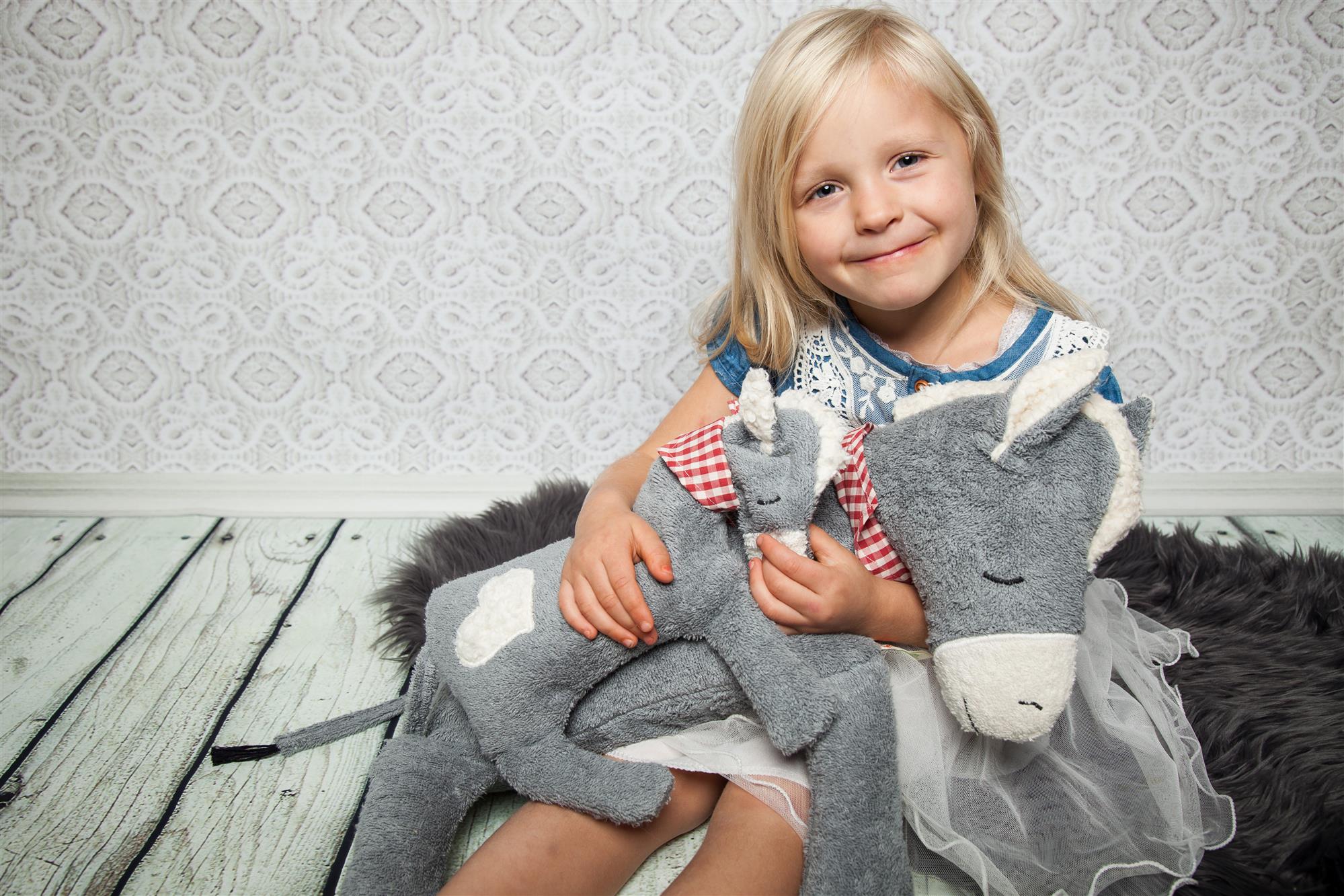 Efie Spiel & Kuschelkissen, Esel  kontrolliert biologischer Anbau (organic), Made in Germany