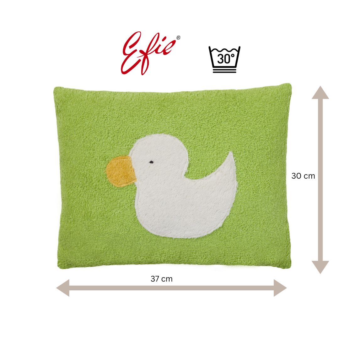 Efie Kissen grün, Ente, kontrolliert biologischer Anbau (organic), Made in Germany Efie Kissen grün, Ente, kontrolliert biologischer Anbau (organic), Made in Germany