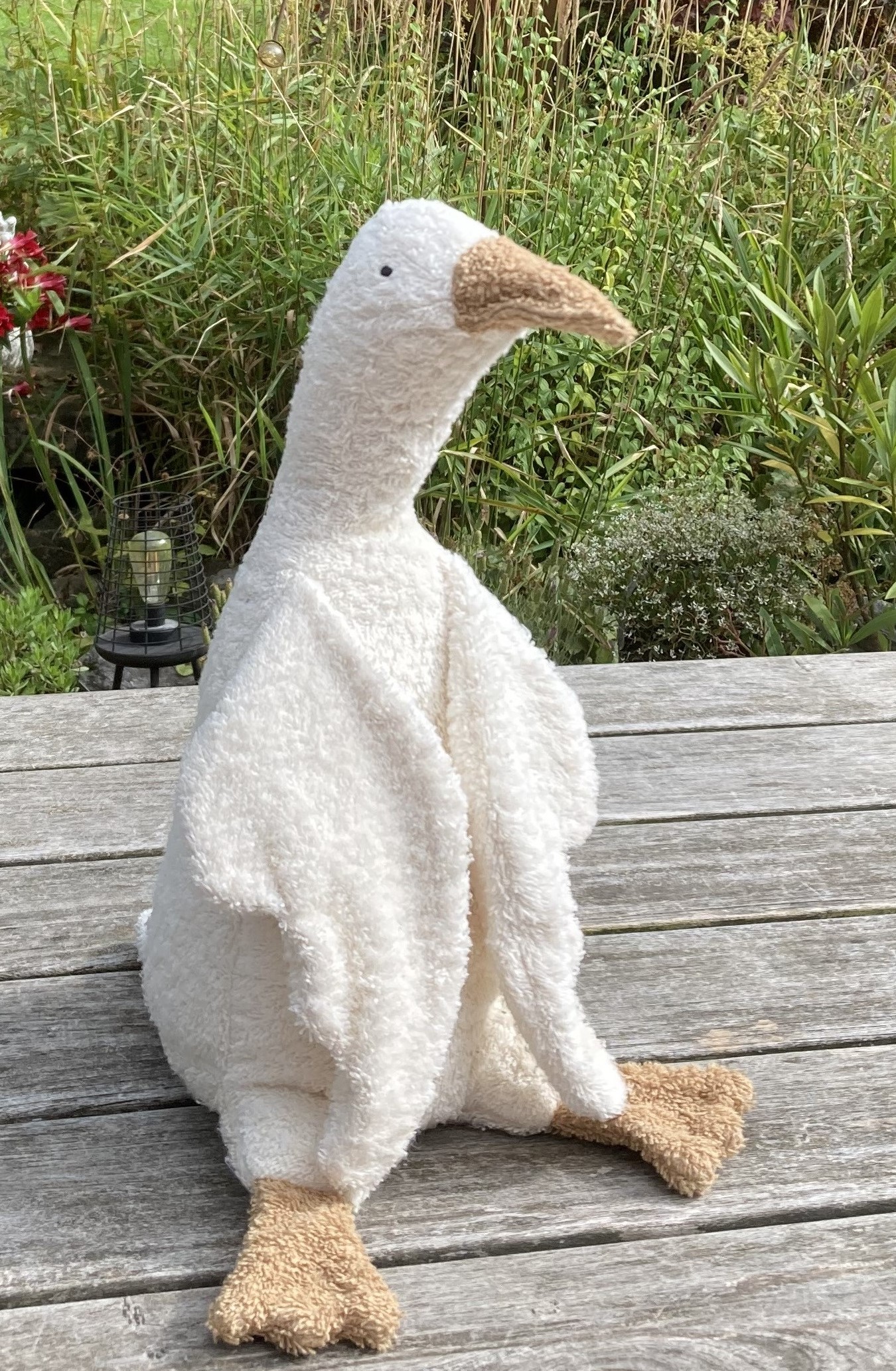 2er Set Efie Kuscheltiere Gänse groß, grau +  weiß, kontrolliert biologischer Anbau (organic), Made in Germany