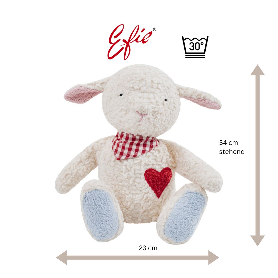 Efie Spiel & Kuscheltier Schäfchen, kontrolliert biologischer Anbau (organic), Made in Germany