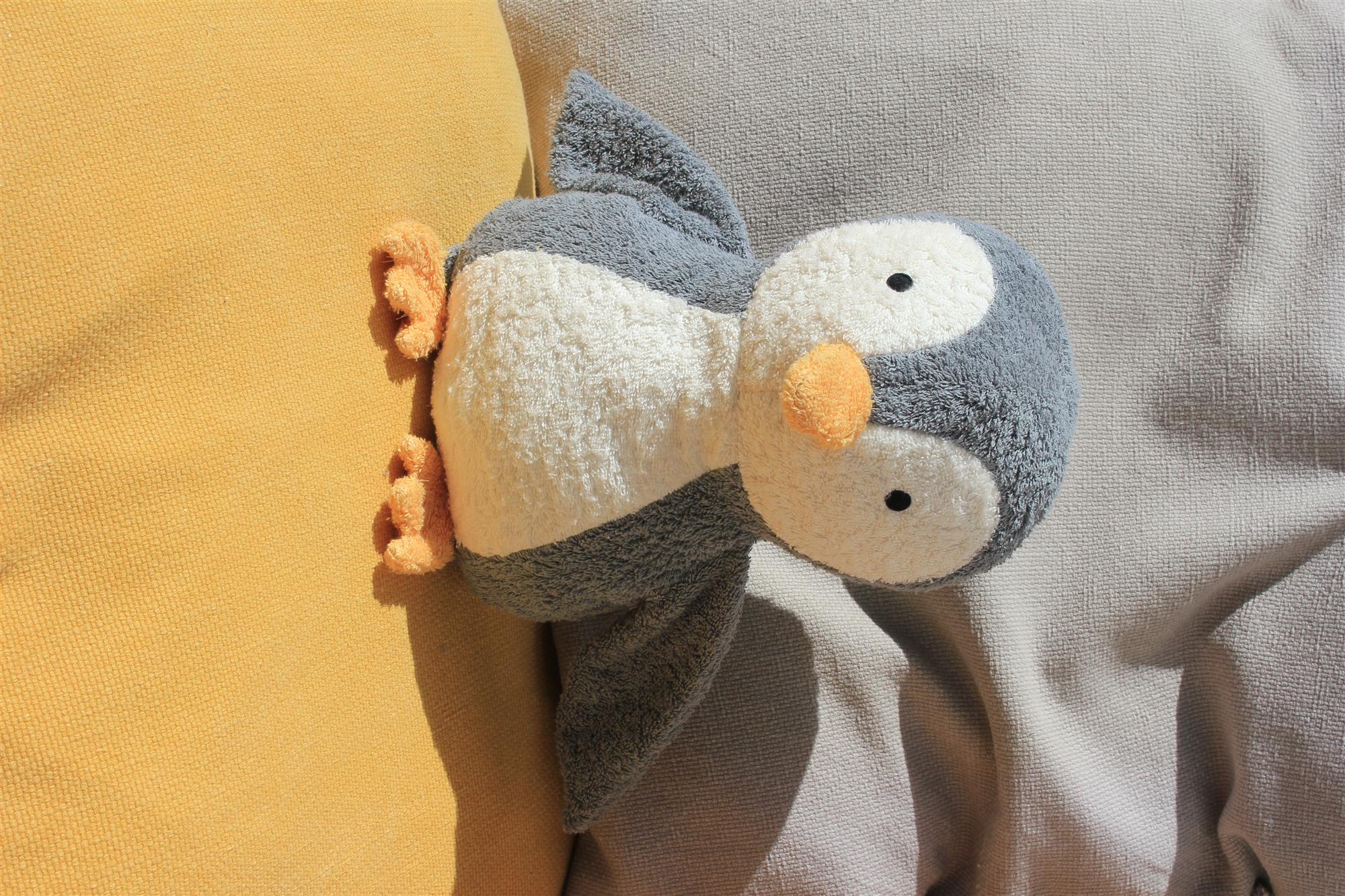 Efie Kuscheltier Pinguin groß, kontrolliert biologischer Anbau (organic), Made in Germany