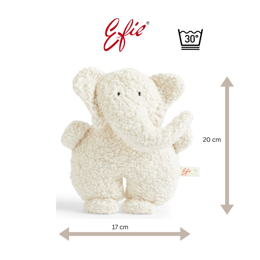 Efie kleiner Elefant S, Kuscheltier, kontrolliert biologischer Anbau (organic), Made in Germany