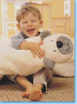 Efie Stillkissen Teddy grau, Inlett gefüllt mit EPS  Mikroperlen, kontrolliert biologischer Anbau (organic), Made in Germany