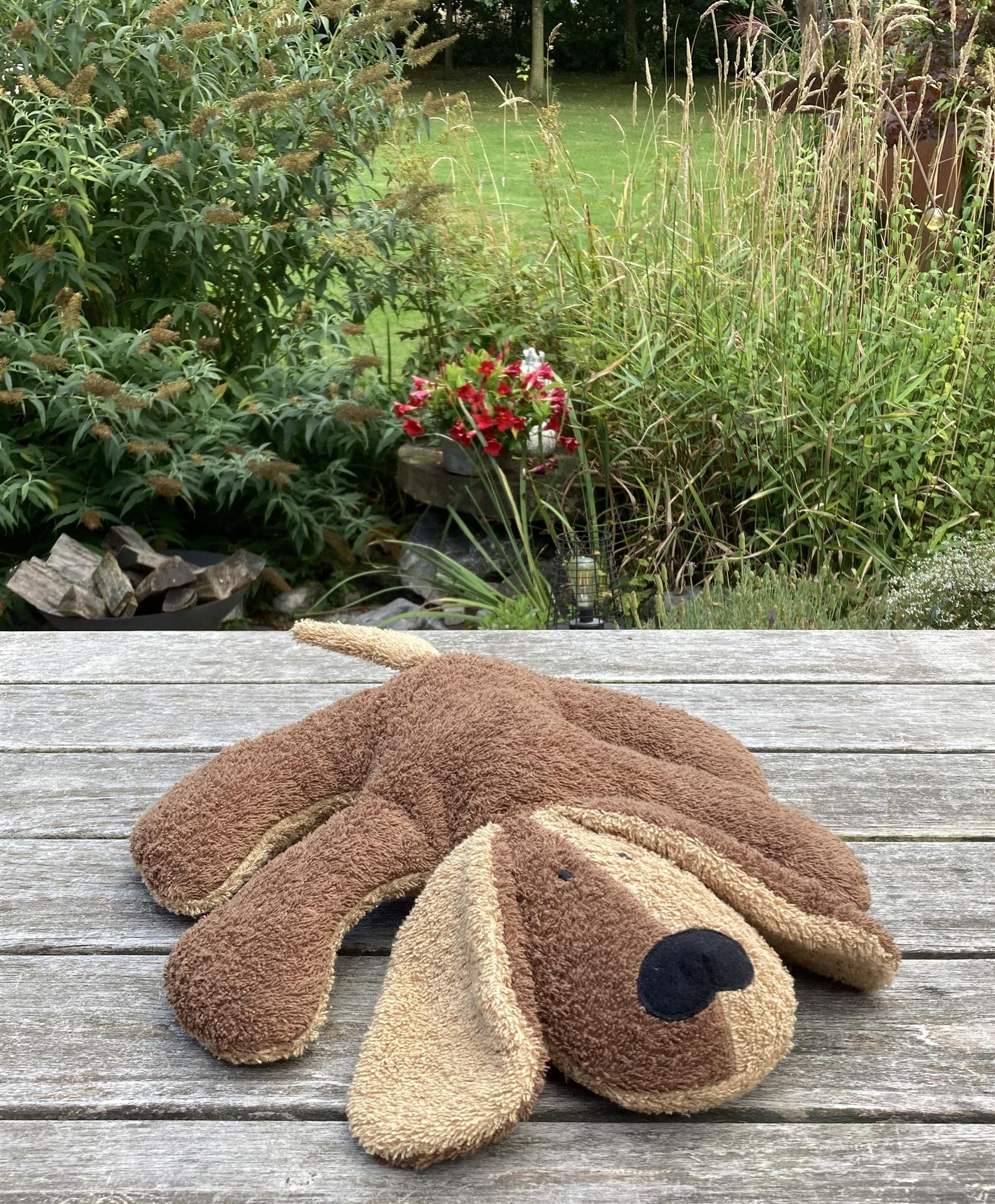 Efie Spiel & Kuscheltier Hund braun, kontrolliert biologischer Anbau (organic), Made in Germany