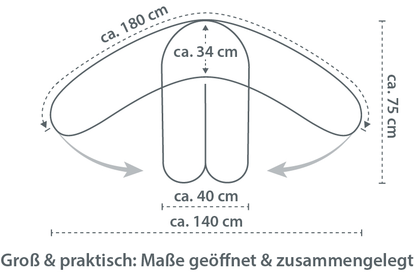Efie Bezug Stillkissen Teddy grau, kontrolliert biologischer Anbau (organic), Made in Germany