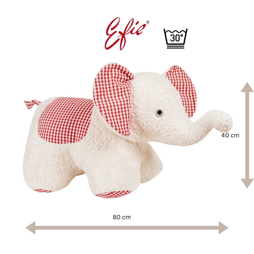 Efie Sitz & Spiel Elefant XXL, kontrolliert biologischer Anbau (organic), Made in Germany