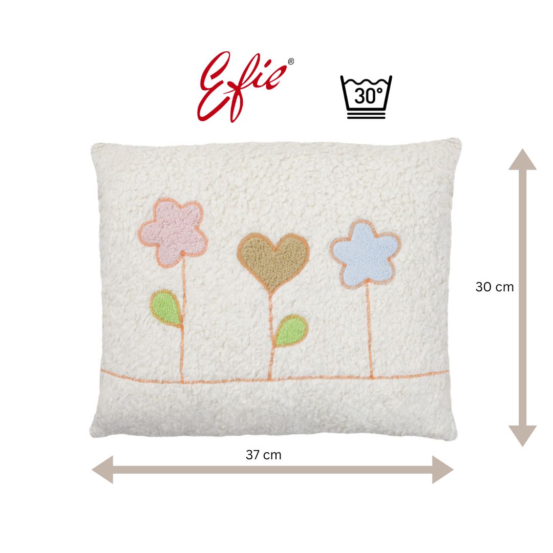 Efie Kissen Blümchen groß, kontrolliert biologischer Anbau (organic), Made in Germany