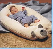 Efie Stillkissen Teddy grau, Inlett gefüllt mit EPS  Mikroperlen, kontrolliert biologischer Anbau (organic), Made in Germany