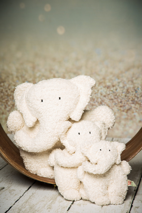 Efie kleiner Elefant S, Kuscheltier, kontrolliert biologischer Anbau (organic), Made in Germany