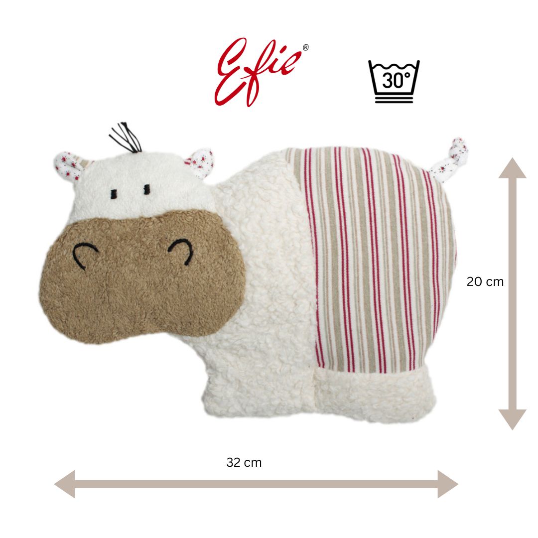 Efie Spiel & Kuschelkissen Nilpferd, kontrolliert biologischer Anbau (organic), Made in Germany
