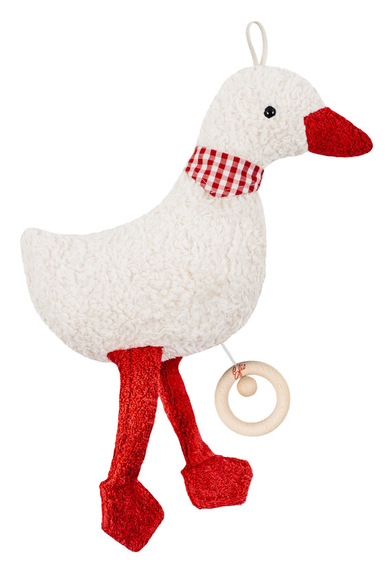 Efie Spieluhr Gans rot, kontrolliert biologischer Anbau (organic), Made in Germany Efie Spieluhr Gans rot, kontrolliert biologischer Anbau (organic), Made in Germany
