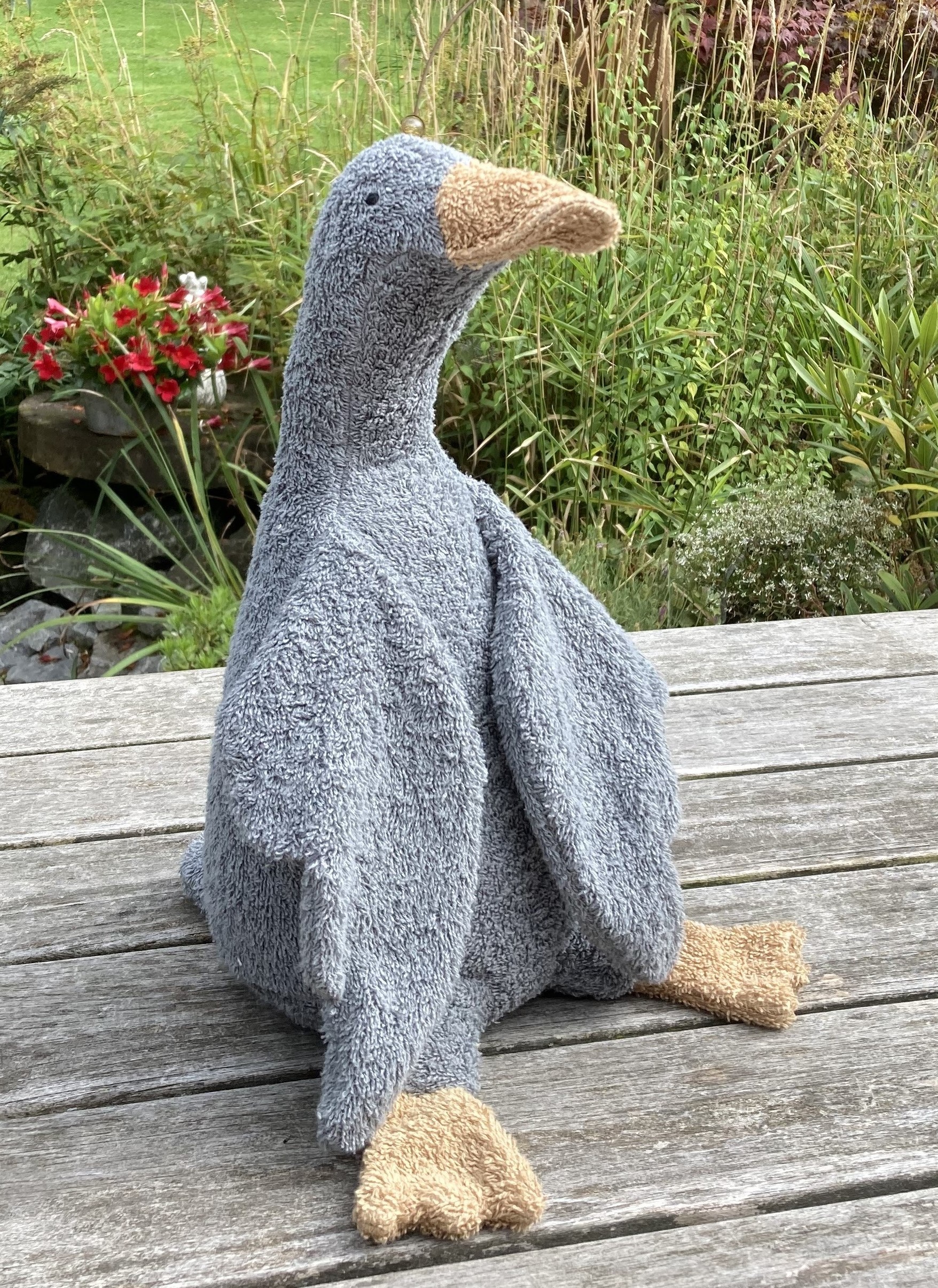 2er Set Efie Kuscheltiere Gänse groß grau, kontrolliert biologischer Anbau (organic), Made in Germany