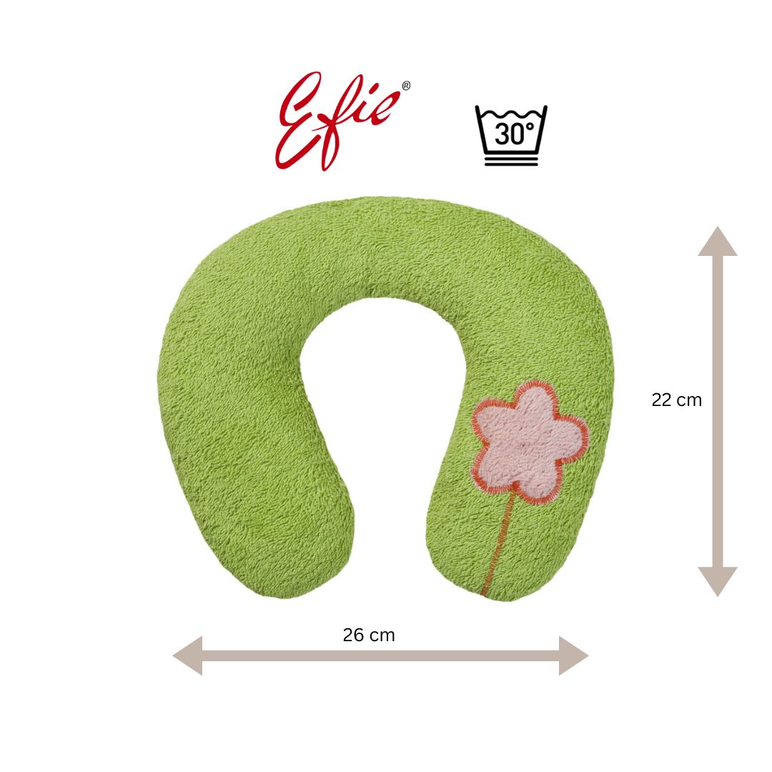 Efie Nackenhörnchen / Nackenstütze, Alter 9m+, grün, kontrolliert biologischer Anbau (organic), Made in Germany