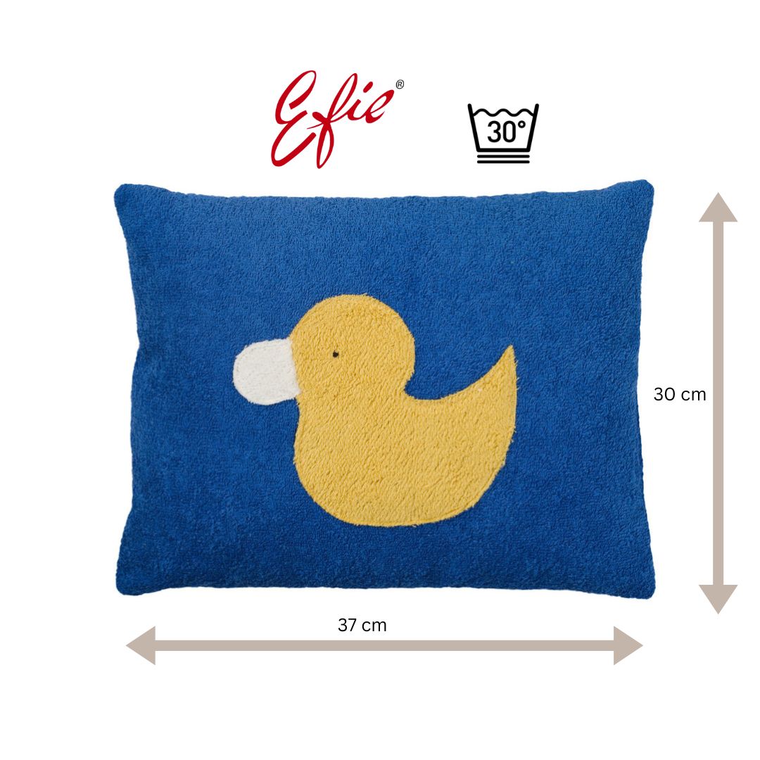 Efie Kissen blau, Ente, kontrolliert biologischer Anbau (organic), Made in Germany Efie Kissen blau, Ente, kontrolliert biologischer Anbau (organic), Made in Germany