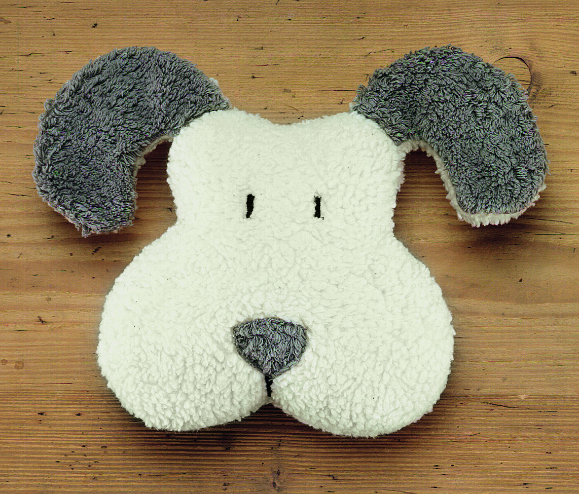 Efie Kirschkern-Wärmekissen Hund grau, kontrolliert biologischer Anbau (organic), Made in Germany